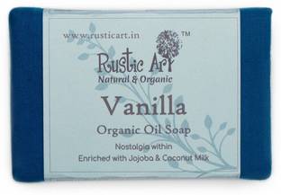 RUSTIC ART Organic Vanilla Soap |Cold Processed | Handmade | For Kids