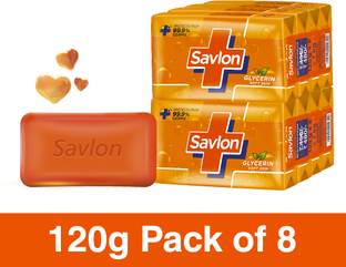 Savlon Glycerin Soap Bar with Protection, Natural Origin Glycerin, 120g Combo Pack