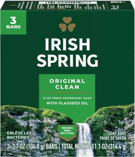 Irish Spring Original Deodorant Soap Bar Soap(3 Count)