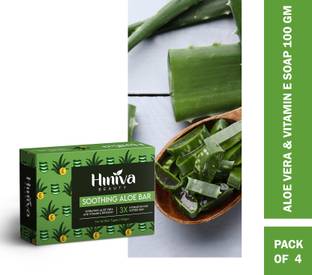 Hiniva Beauty Turmeric , Aloe Vera & Vitamin-E Beauty Soap Aqua for Unisex use Pack Of 2