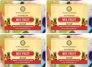 Ayusoul Ayurveda Khadi Herbal Natural Mix Fruit Bath Soap for Soothing & Natural Skin
