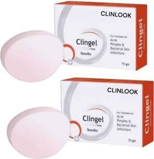 clin look CLIN+GEL SOAP FOR ACNE & PIMPLE BACTERIAL FREE SKIN PACK OF 2