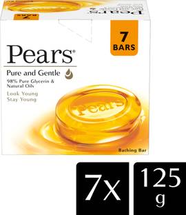 Pears Pure & Gentle Bathing Soap Bar 125 g (Combo Pack of 7)