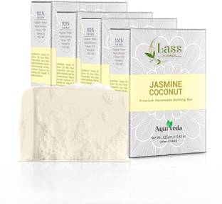 Lass Natural Jasmine & Coconut Handmade Bathing Bar | Refreshing, Glowing & Nourishing Skin