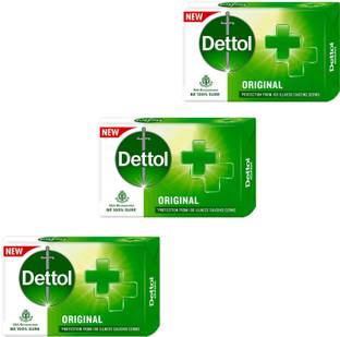 Dettol Original Bar Soap For Protect of Gems & Soft Skin Pack of - 60g x 3