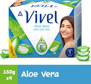 Vivel Aloe Vera Grade 1 Soap with Vitamin E for Soft & Glowing Skin, for Women & Men