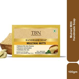 TBN 100% Pure & Natural Multani Mitti Face Soap for Glowing Skin | Natural Soap