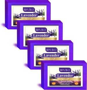 Doviko Natural Herbal Lavender Soap - Pack of 4 (500 g)