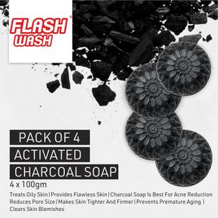 FLASH WASH charcol soap-100% vegan/paraben free/African black soap With activated charcoal