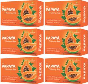 MORVIN Papaya Skin Whitening Soap (Pack Of 6)