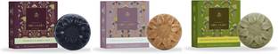 organiko Beautifying Life Skin Care Nourishing Deep Cleansing Soap For All Skin Types Combo (Charcoal + Licorice + Tea Tree)