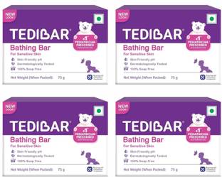 Tedibar Baby Bathing Bar Soap (75 g) x Pack of 4