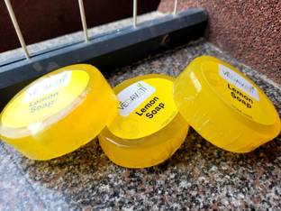VEDAVATIENTERPRISE Somiya Vedavati Handmade Lemon Soap | Brightening & Citrus-Fresh Glycerine Bar