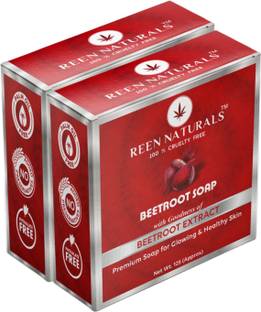 REEN NATURALS PACK OF 2 Beetroot Soap for Glowing Healthy Skin | Natural Beetroot Extract