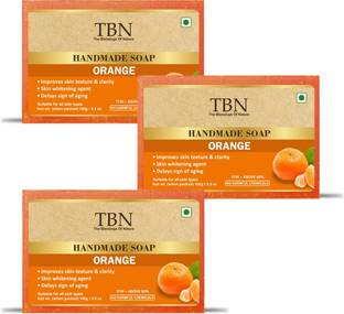 TBN 100% Pure & Natural Orange Face & Body Soap for Skin Brightening, Pigment