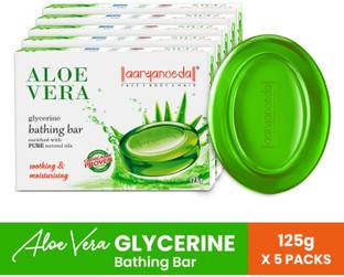 Aaryanveda Aloe Vera Bathing Bar Antiseptic & Moisturizing Soap Glycerine Neem Body Soap