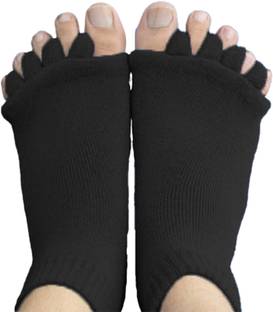 Soxbae Cotton Foot Alignment Socks I Finger Toe Separator I Free Size for Men & Women Foot Support
