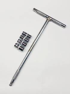 4MECH Multi-Socket T Handle Wrench Set (8mm 10mm 11mm 12mm) Heavy Duty T-Handle Wrench Socket Set