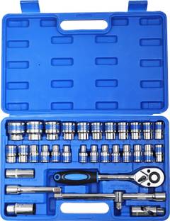 AEGON 1/2'' 32 pcs Heavy Duty Chrome Vanadium Combinational Ratchet Auto Repair & DIY Socket Set