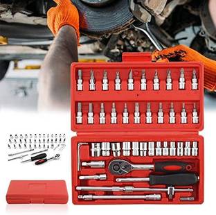 ZATCO High Quality 46pcs 1/4-Inch Socket Set Tool Ratchet Socket Set