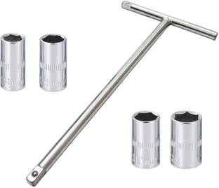 PRECISTO 1/4 Drive T-Handle 8 inch with 4 sockets of (8, 10, 11, 12 mm) Socket Set