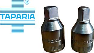 TAPARIA Heavy Duty Oil Drain Nut Socket 8 mm, 10 mm, Hardened and Tempered Socket Set