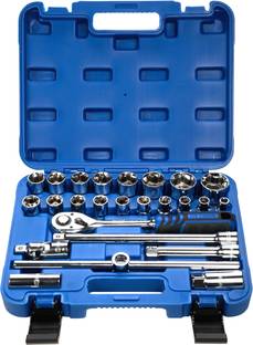 De Neers 27 Bmc 1/2 Drive Hex & Bi Hex Socket Set | For Home and Industrial Use Socket Set