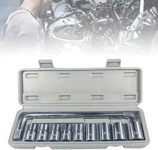 Dazzel Flex 10Pc Hex Socket Spannar Set with Carry Box for Automobiles/Bike/Car Repair Socket Set