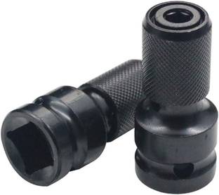 uptodatetools 1/2 inch Square Drive to 1/4 inch Hex Female Socket Adapter for Impact Air Socket Set