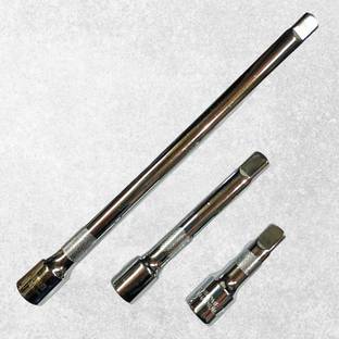 4MECH 75mm+125mm+250mm long 1/2" Drive Chrome Vanadium Steel Heavy Duty Extension Socket Set
