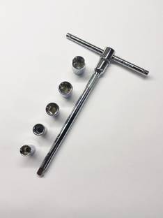 4MECH 1/4 Drive T handle 6 inch with 8mm 9mm 10mm 11mm and 12mm sockets Socket Set