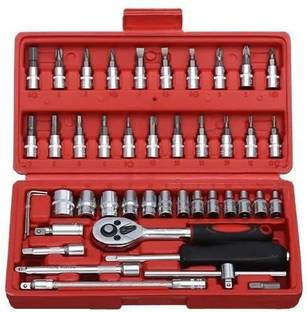 ZATCO High Quality 46pcs 1/4-Inch Socket Set Tool Ratchet Socket Set