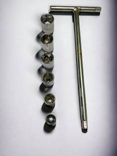 Wolzook 1/4" Drive T-Handle Socket Set with 8mm, 10mm, 11mm, 12mm, 13mm, 14mm Wol-a03w Socket Set