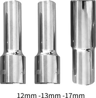 4MECH 12mm + 13mm + 17mm Long Hex, Chrome Vanadium Steel, Anti Rust Socket Set