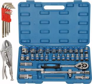 Digital Craft 32Pc Socket Set,Lock Grip Plier,9Pc Allen Key Set, Socket Set