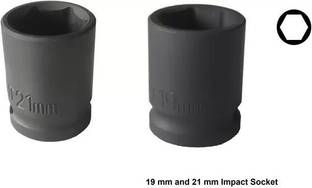 ghg 21 mm and 19 mm- Heavy Duty 1/2" Drive Impact Socket Socket Set