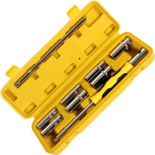 EASTMAN T-Handle Socket Wrench Set, Anti Slip Knurled Handle with 7 Hex Sockets E-2219 Socket Set