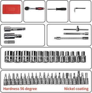 earthheven 46 in 1 Pcs Tool Kit for Home Use Spanner Set Bike Tool Kit Set Vehicle Tool Kit