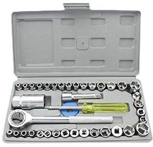Hans Vahini Multipurpose Metal Screwdriver Socket Set and Bit Tool Kit Set Jackly Combination Wrench Tool for Home, Car, Bike -40 Pieces Standard Screwdriver Set