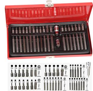 Digital Craft 40pcs/set Hex Star Torx Spline Socket Bit Set Tool Kit Garage Tools Equipment Screwdriver Set Tool For Car Auto Repair With 1/2'' 3/8'' Adaptor Socket Set