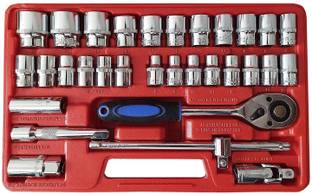 Mass Pro AUTO TOOLS 32Pcs 1/2" Combinational Ratchet Socket Wrench Spannar Tool Goti Set Socket Set