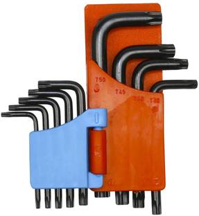 TAPARIA Orignal COMBO OF Allen Key: T10-T50 - Complete 9-Piece Allen Set! Socket Set