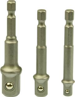 Gadariya King 3Pcs Socket Adapter Set Hex Shank to 1/4 3/8 1/2 Inch Impact Driver Socket Set