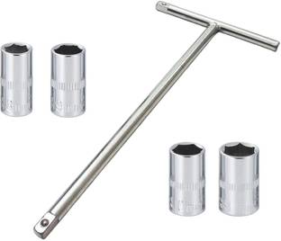 PRECISTO Spanner set 1/4 drive 8mm, 10mm, 11mm and 12mm hex socket with 8 inch T handle Socket Set