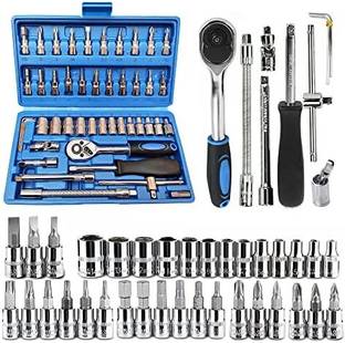 spear High Quality 1/4-Inch Tool Ratchet Wrench Kit Household Socket Set