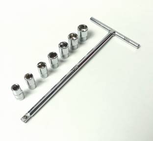 TOM 1/4" Drive T-7 T-Handle with (7, 8, 9, 10, 11, 12, 13 mm) 7 Socket Set