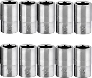 4MECH 12MM Shallow x 12 -1/4" Drive CRV Steel Hardened Home and Professional Use Socket Set