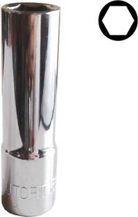 4MECH 16mm Long Socket, 1/2 Drive Chrome Vanadium Steel 16mm Socket, Hex Socket Socket Set