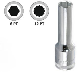 EASTMAN ET 1/2 INCH SQ.DR.8MM DEEP Bi-HEX SOCKET:CRV Socket Set