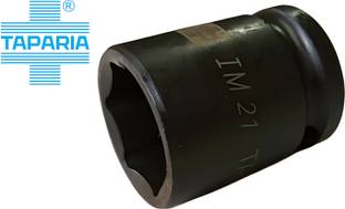 TAPARIA IM21 Cold Forged CrMo1/2 inch Drive Black Phosphated Hexagon Impact Socket-21mm Socket Set